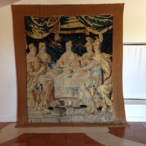 One of several tapestries in the art collection